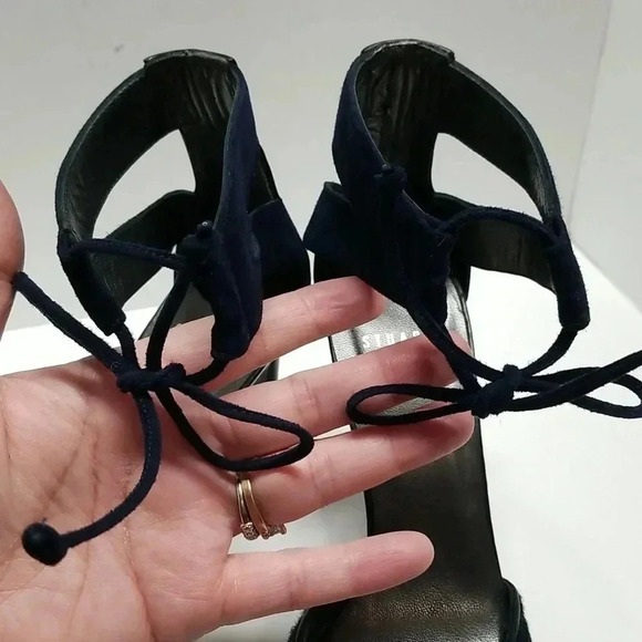 {Stuart Weitzman} Women's Striped Calf Hair Strappy Stilleto Heels - Picture 11 of 15